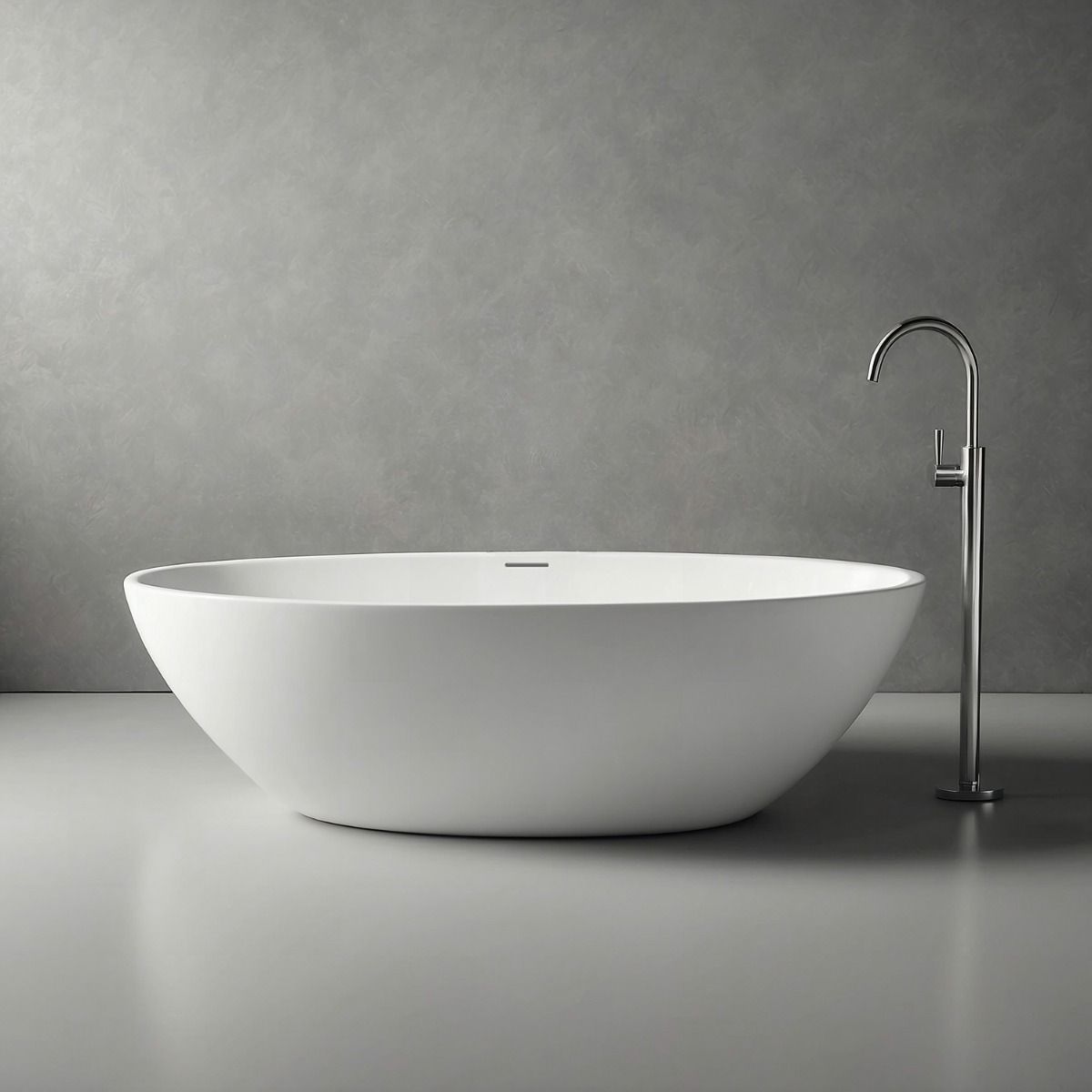 Casares Matt White Freestanding Stone Resin Bath 1800mm