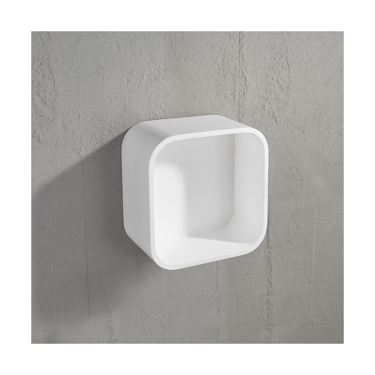 Matt White Stone Bathroom Shelf 300mm