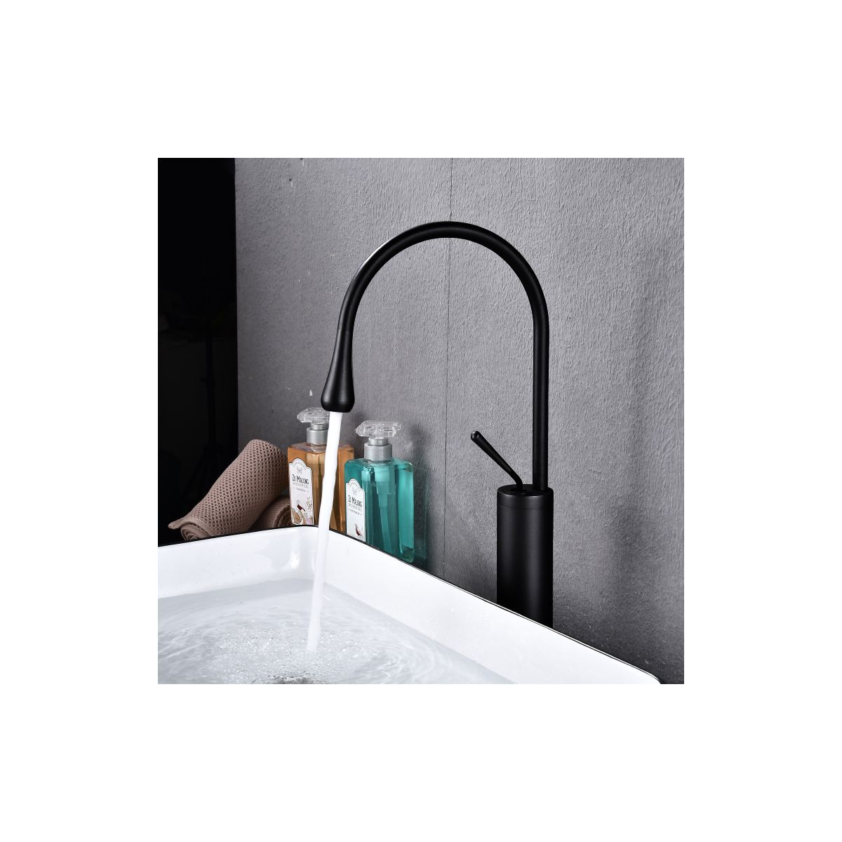 Tall Body Black Bathroom Basin Faucet