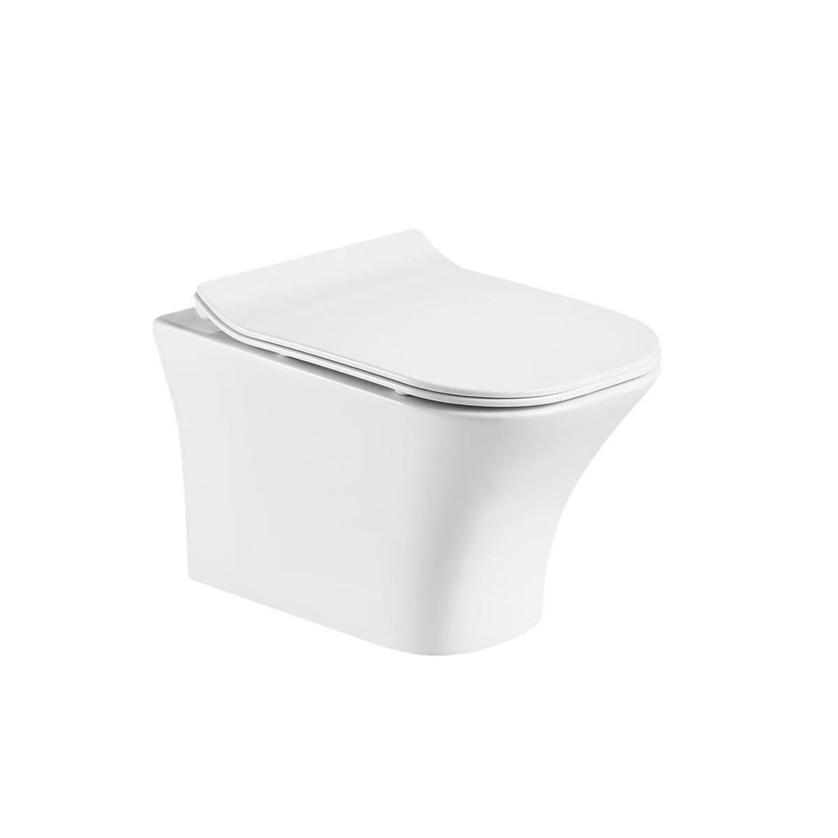 Rimless Wall Hung WC Toilet - Soft Close Seat Included