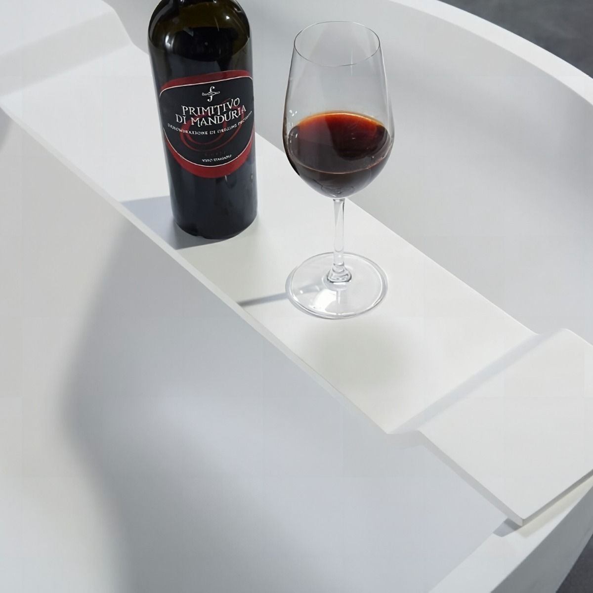 Matt White Pure Acrylic Stone Bathtub Tray